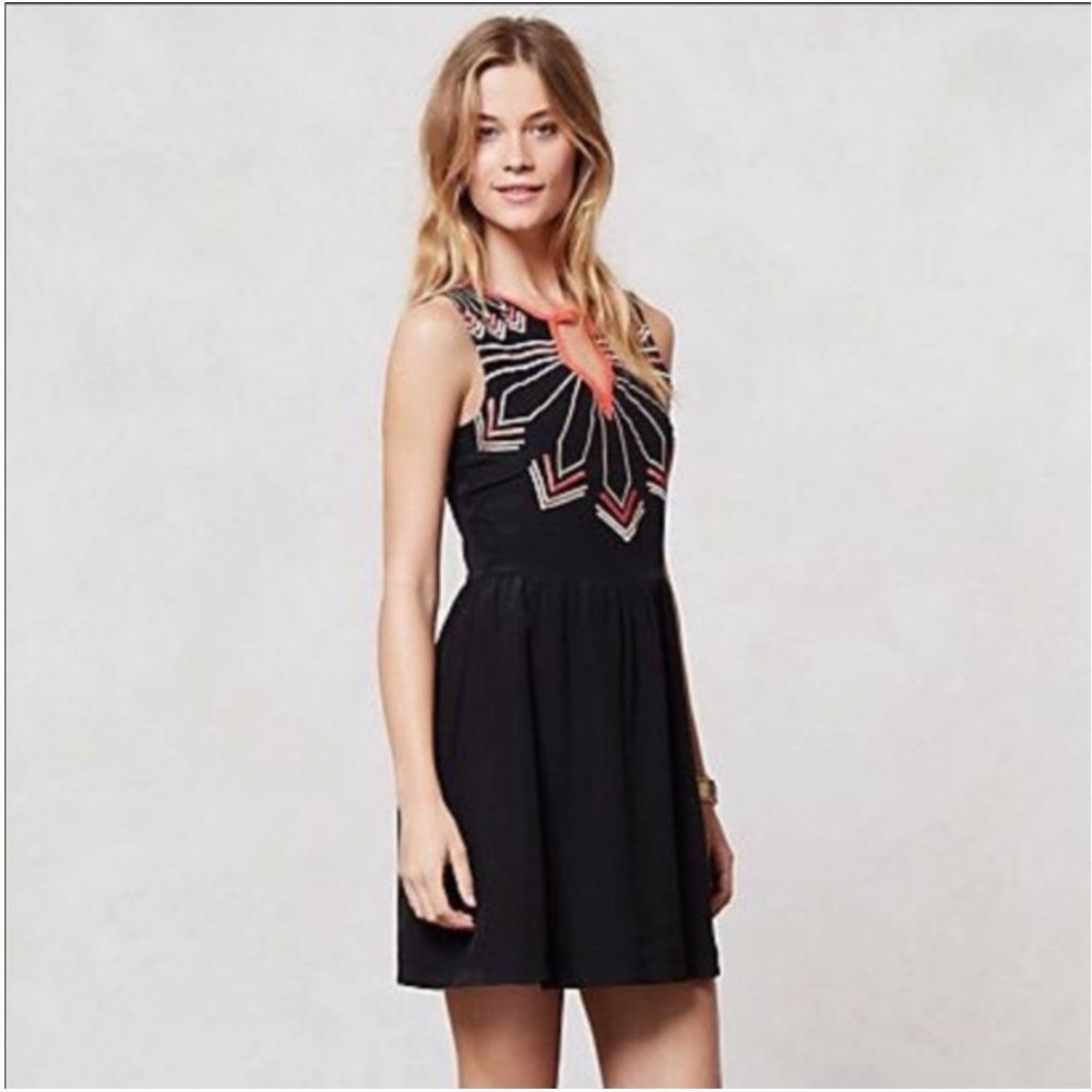 Anthropologie Silk Dress (BLACK)